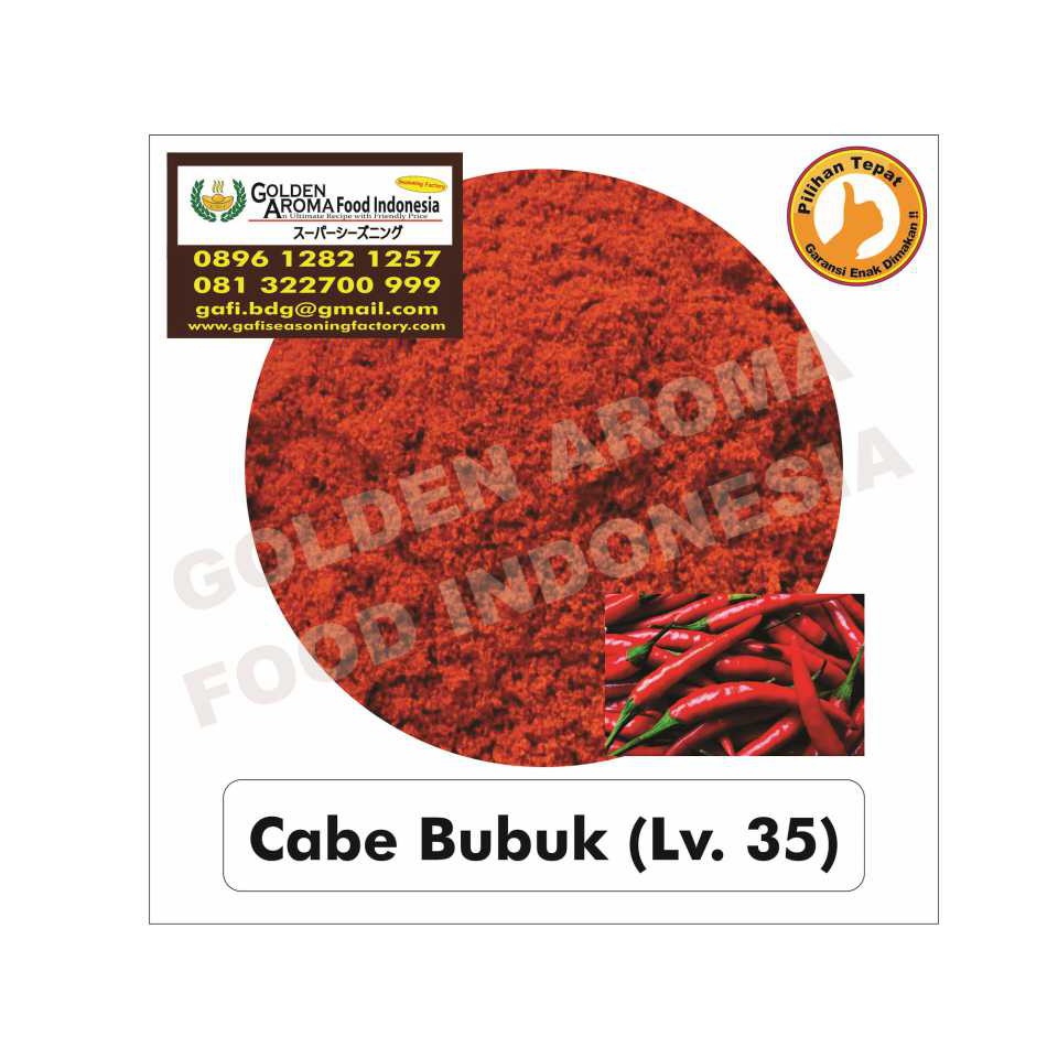 Cabe Bubuk Super Pedas Level 35, Jual Bubuk Cabe Super