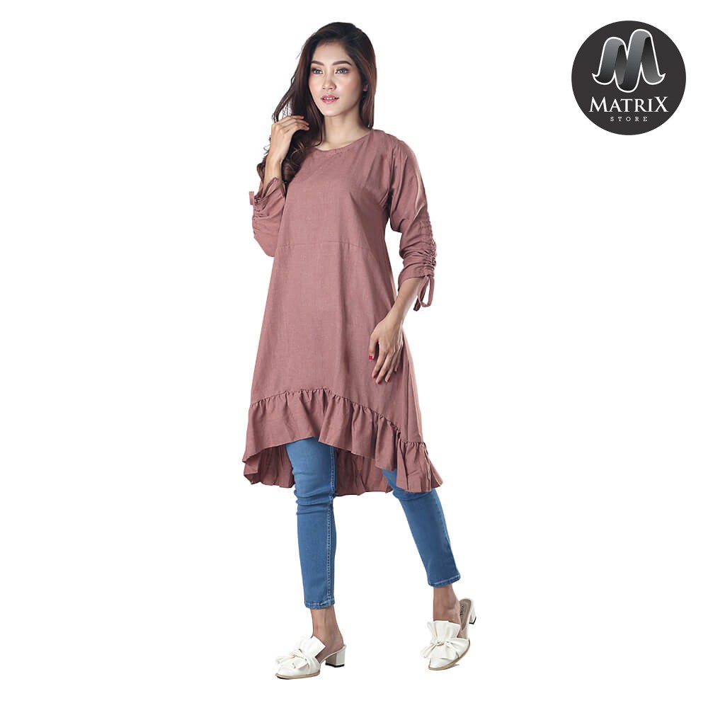 Baju Tunik Casual Wanita Masa Kini - Baju Atasan Wanita - Baju Muslim Wanita