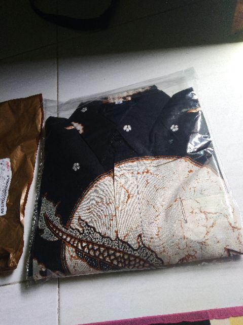 Batik Pria Naga Bulan Size M - Xxl Regular Fit Batik Solo Katun Primisima Full Furing