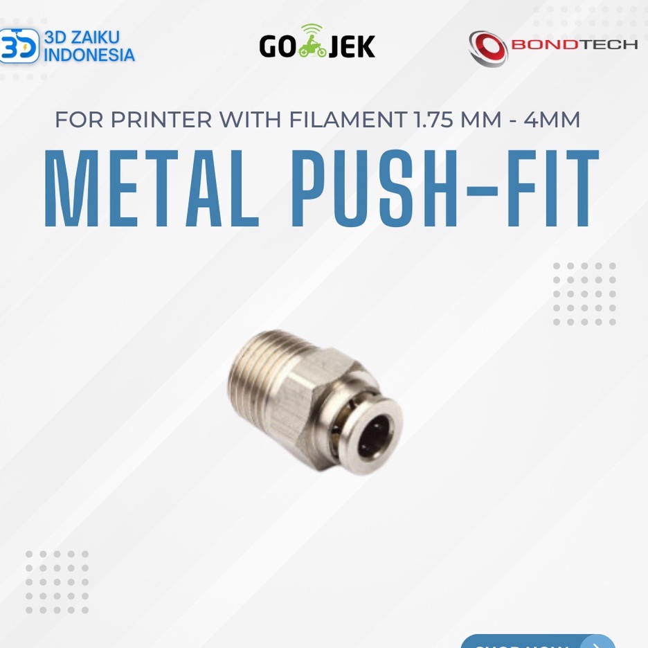 Original Bondtech Heavy-duty Metal Push-fit Connector