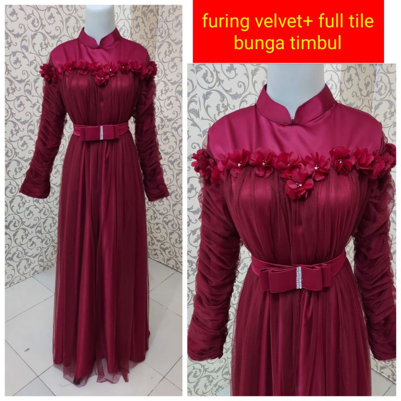 GAUN PRINCES VERSI HIJAB// GAMIS KONDANGAN // GAUN PESTA Gaun maternity