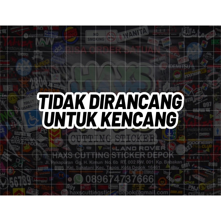 Cutting Sticker Tidak Dirancang Untuk Kencang Ukuran 10 Cm Motor Mobil