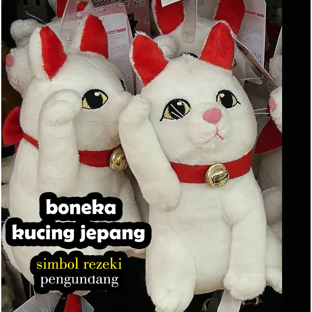 boneka kucing jepang cina pengundang rejeki simbol kemakmuran maneki neko nobita doraemon tradisi