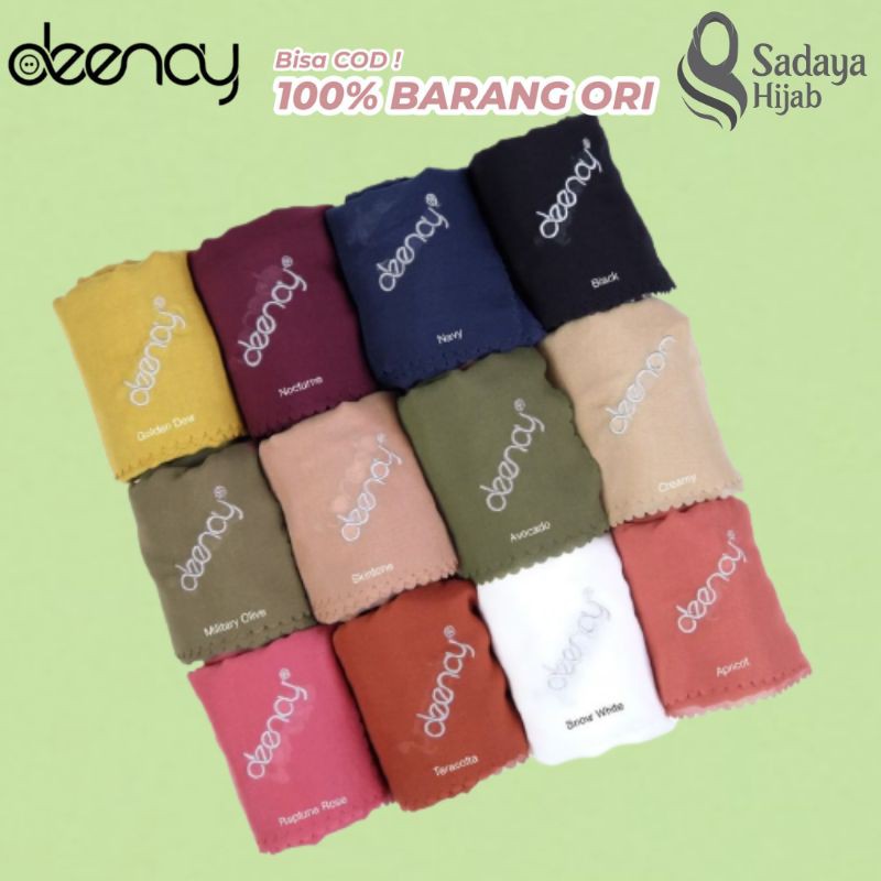 Hijab Polos Deenay Liza Ori Segi Empat