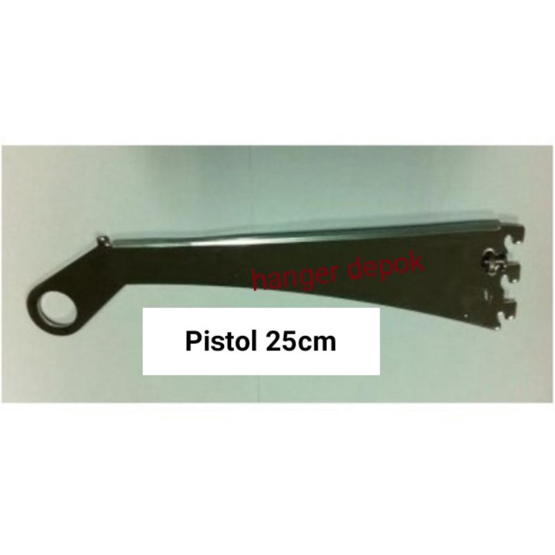 daun breket pistol pipa bulat 25cm