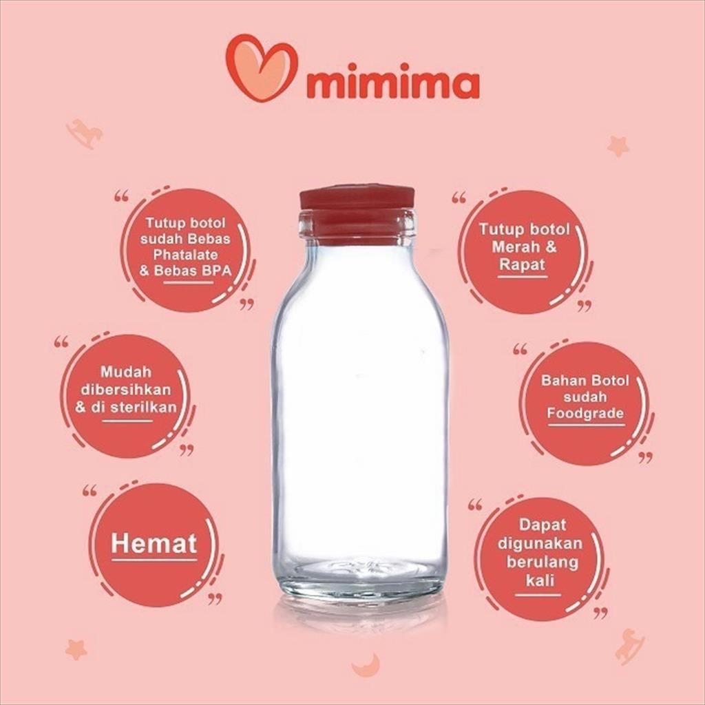 Mimima Botol ASI Kaca Murah Food Grade dan Bebas BPA 100ml