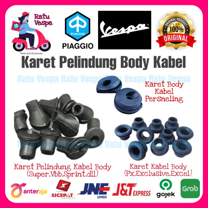 Karet Pelindung Kabel Body Vespa VBB,Super,Sprint,PX,Strada,Excel