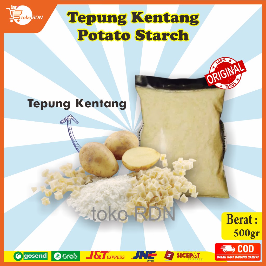 Tepung Kentang Potato Starch Halus 250gr Repack Bahan Donat Kentang Bolu Crocket Shopee Indonesia