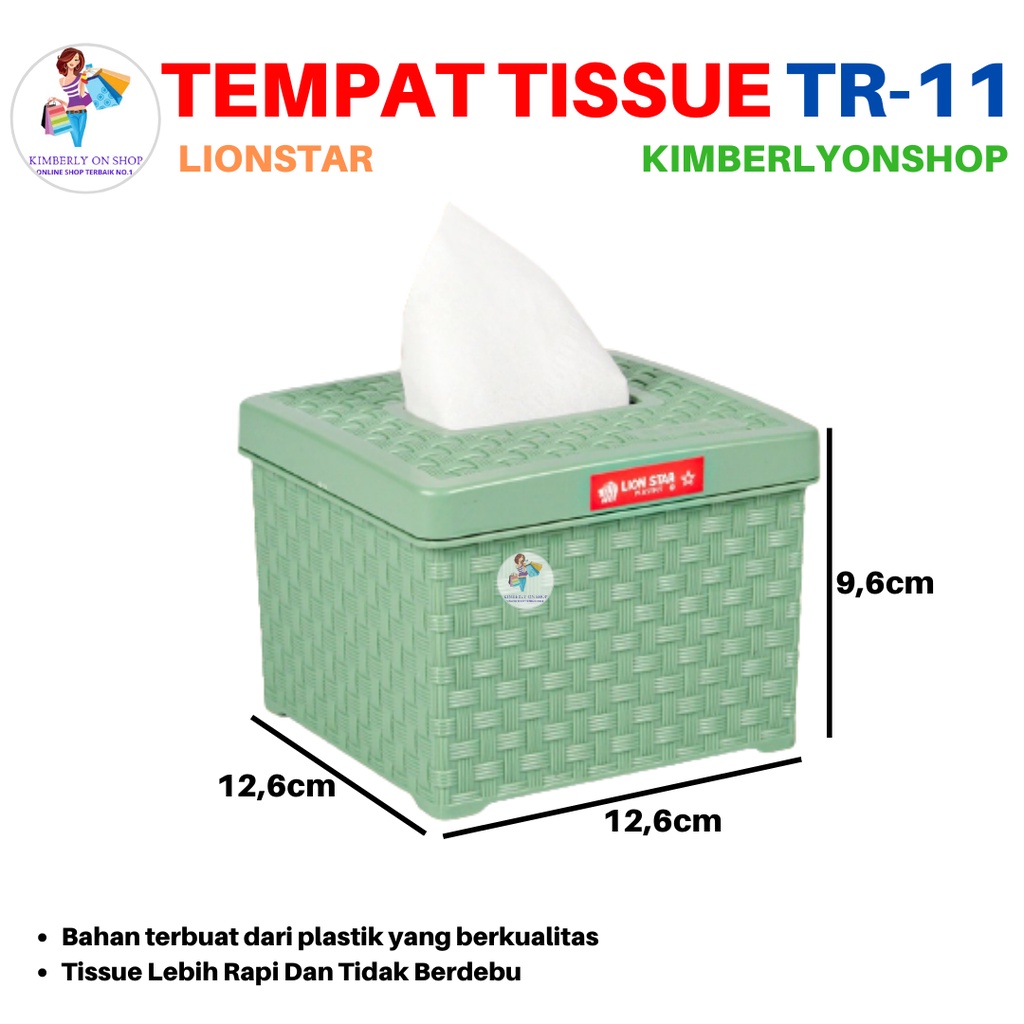 Tempat Tissue Kotak Tisu Segi Rato Square TR 11 Lion Star