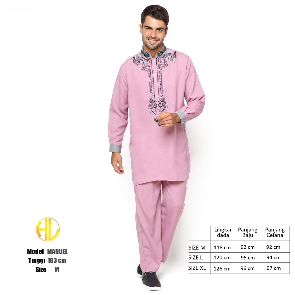 Kurta Pakistan Bordir | Gamis Pakistan Pria Setelan Baju & Celana - Motif Religi