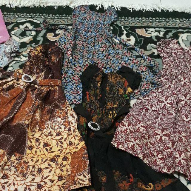 Daster Homedress Batik Anak Perumpuan Size K, 0, S Perkiraan Usia ( 0,5 - 4,5 Th )