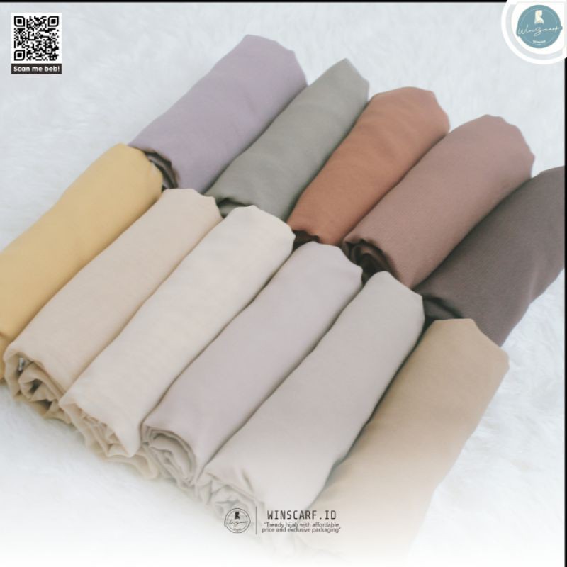 Bella Square Hijab Segiempat Bahan  Polycotton warna coklat coksu hazelnut cream milo murah nyaman