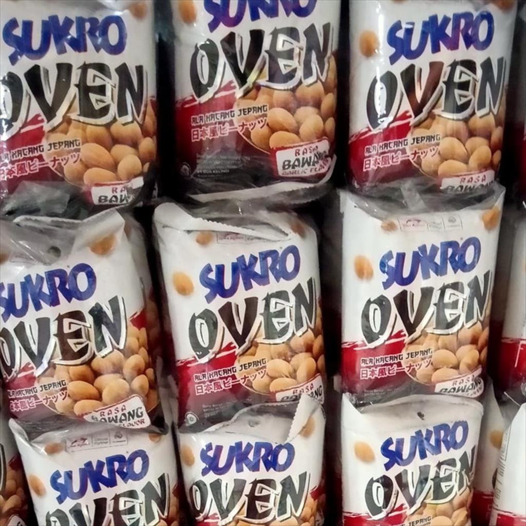 Kacang Sukro Oven Dua Kelinci  Rasa Bawang 10x25gr (renceng)