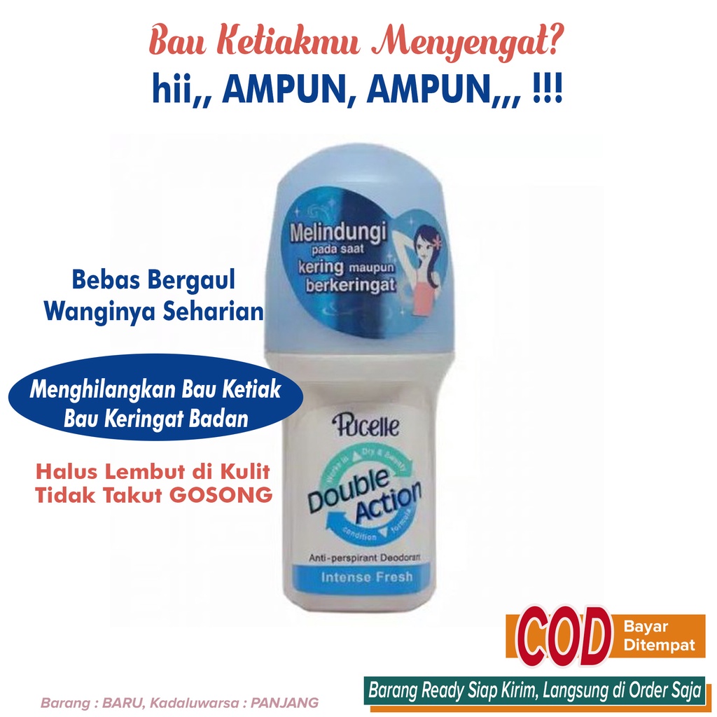Penghilang Bau Ketiak Bau badan bau Keringat ~ Pucelle Anti-Pespirant Deodorant Intense Fresh 50ml