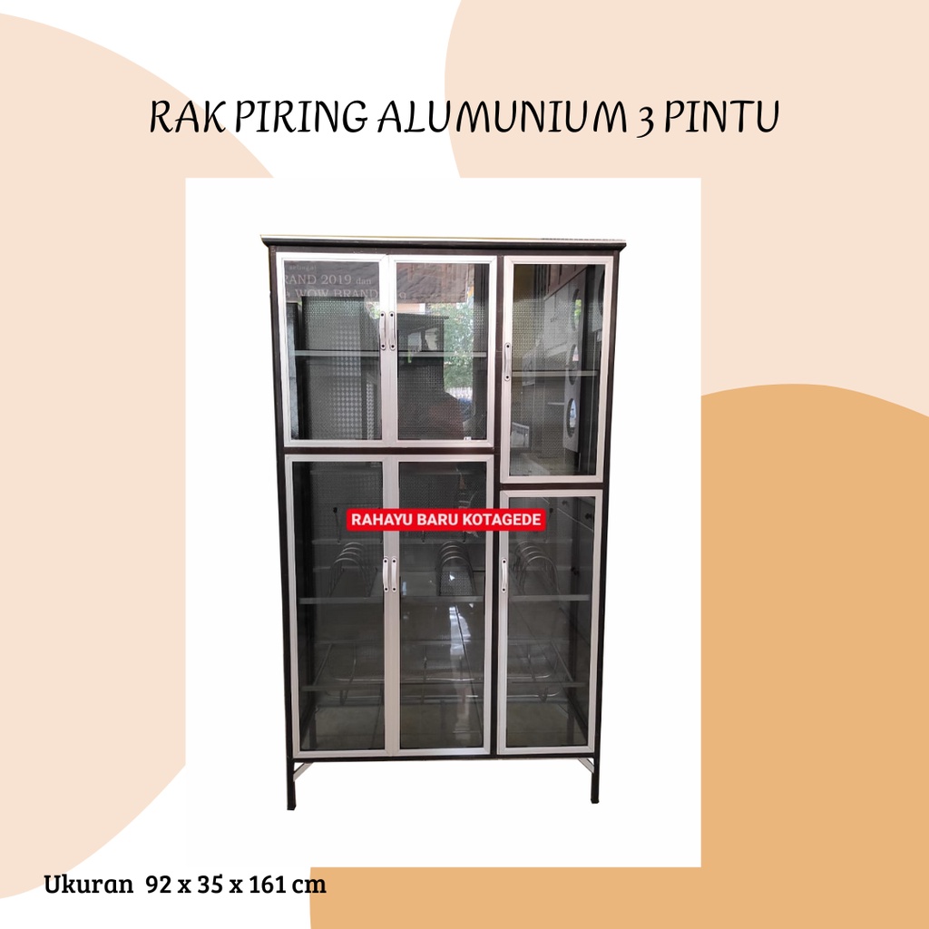 Rak Piring Alumunium Minimalis 3 Pintu Rak Piring Minimalis Jogja