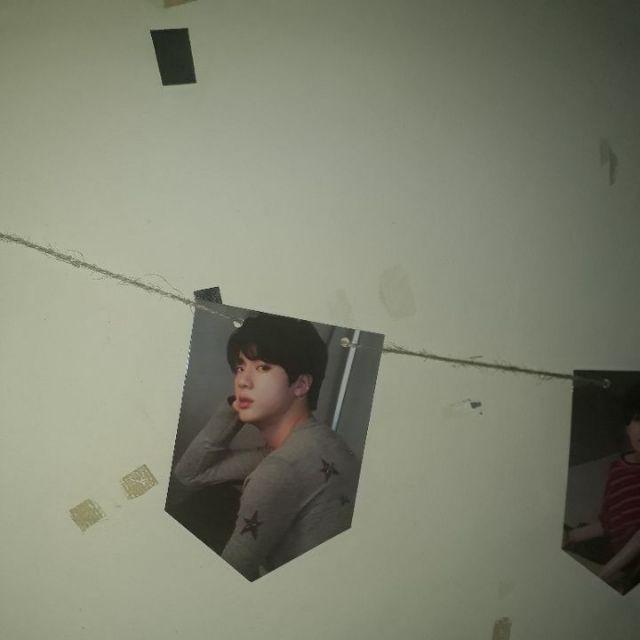 [bayar Di Tempat]poster Kpop Bts Blackpink Diy Gambar Bendera Gantung