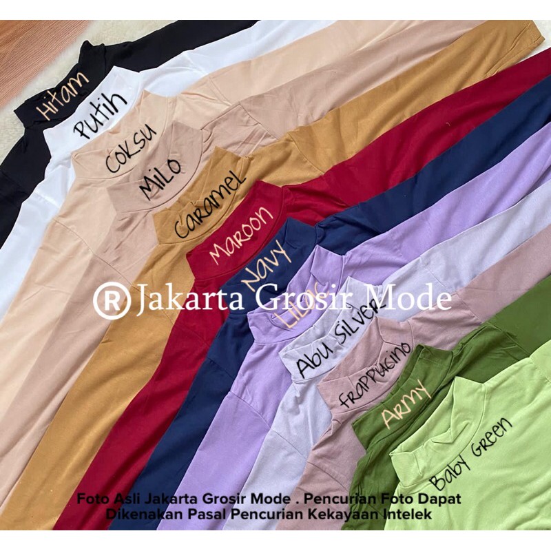 MANSET KAOS WANITA /  Manset Baju muslim / inner wanita muslim / Manset turtleneck / inner badan