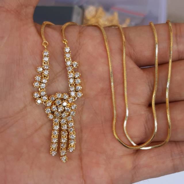 Perhiasan Kalung Koyek Borobudur Jurai Lapis Emas.