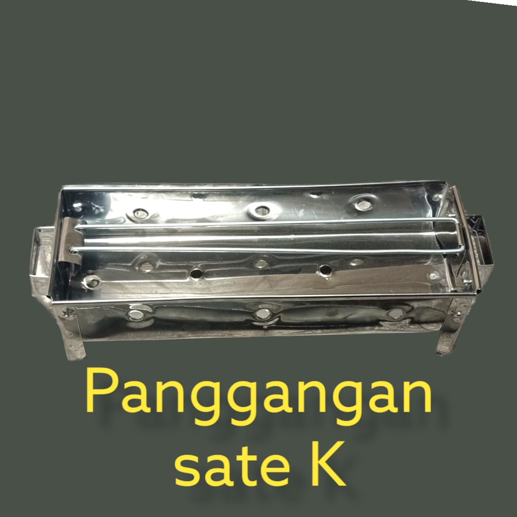 Bakar Sate Stainless K / Panggangan Sate K + Japit Arang