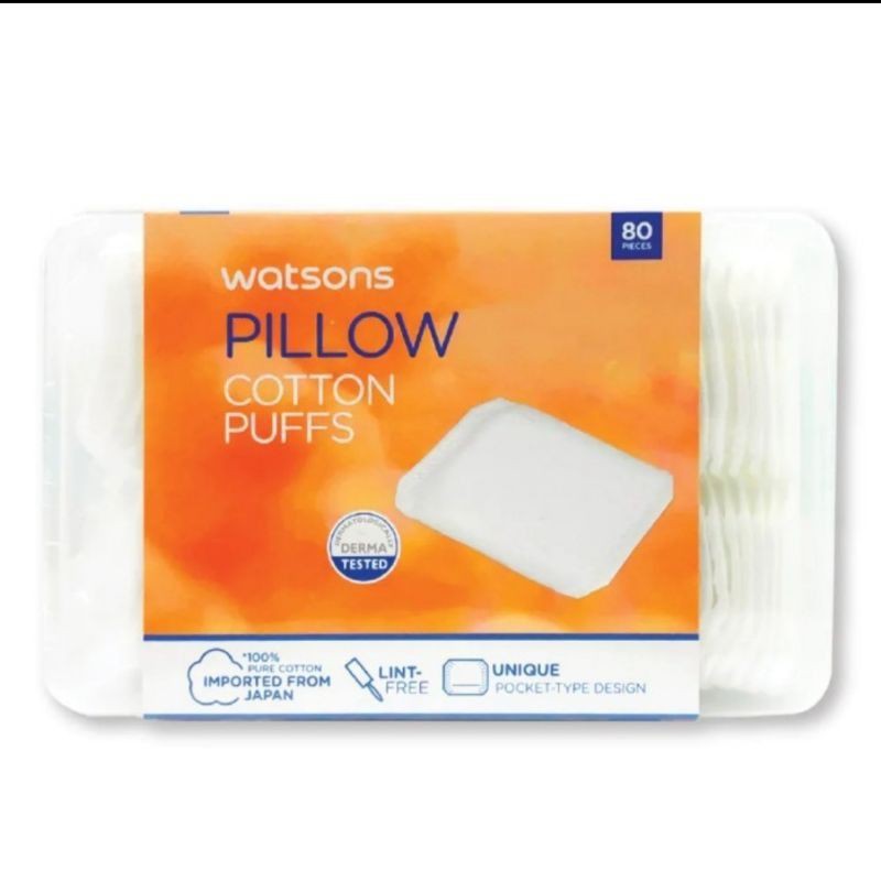 WATSONS PILLOW COTTON PUFFS / WATSONS AIR LAID FACIAL PUFFS / KAPAS WAJAH WATSONS / FACIAL COTTON WATSONS