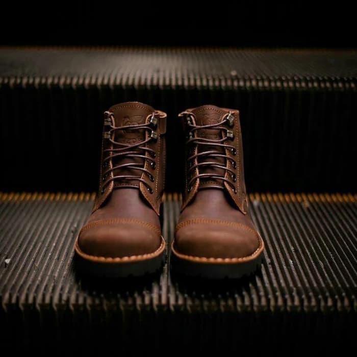 Sepatu Boots Safety Sepatu Piede Barakka Kulit Asli Resleting Samping
