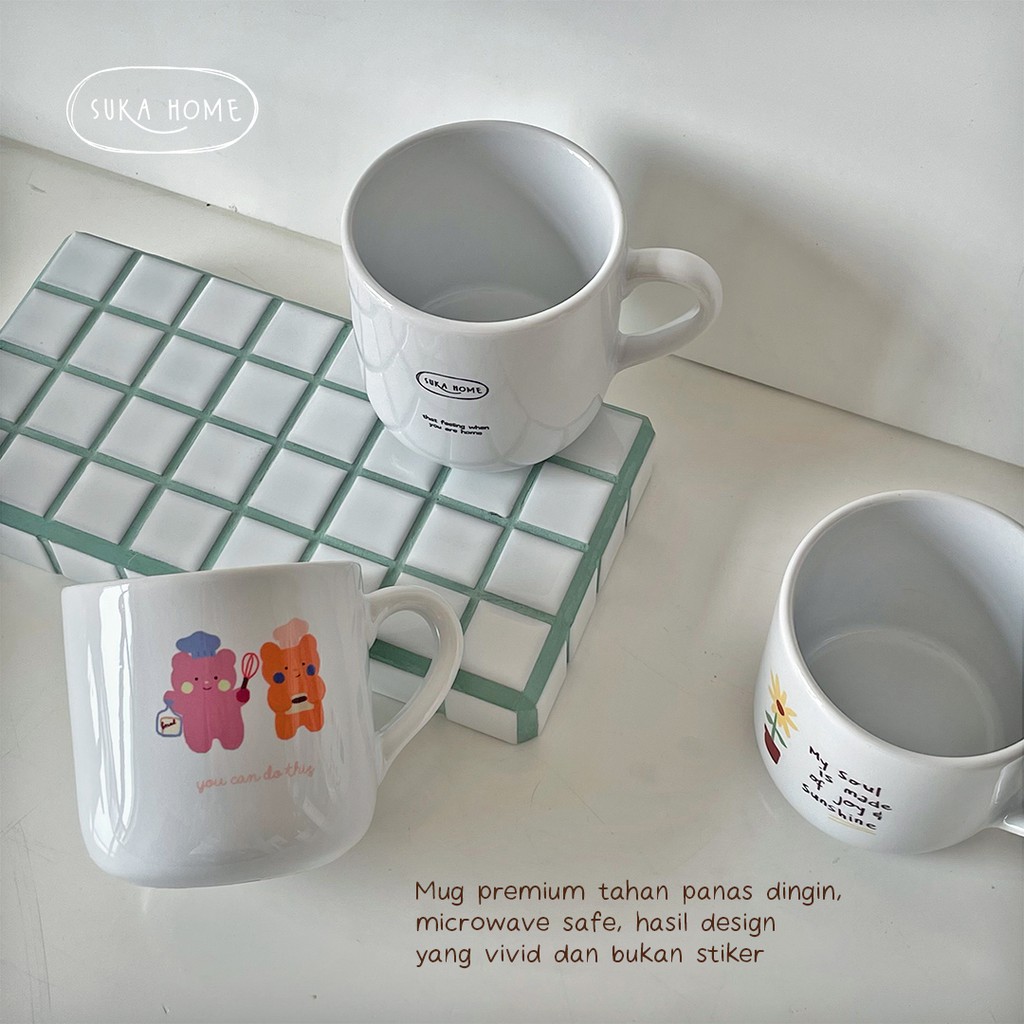 Suka Home Gift Set | Paket Gelas Mug dengan Cake Mix | Hampers Hadiah Kado Ulang Tahun Pacar Teman