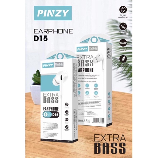 Headset Extra Bass PINZY D15 Series With Microphone - Headset D15