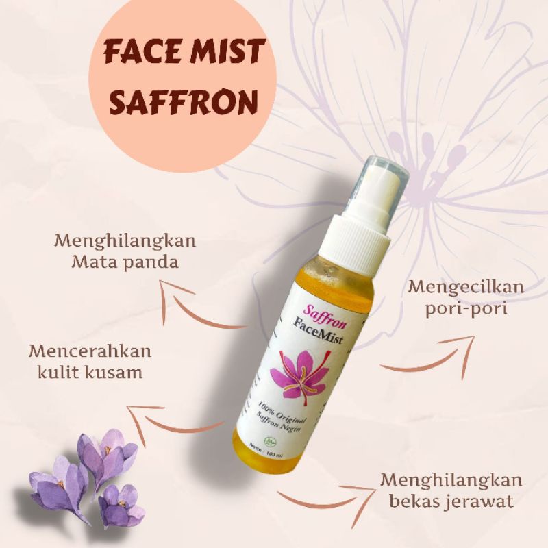 FACEMIST SAFFRON NEGIN WITH ROSE FLOWER