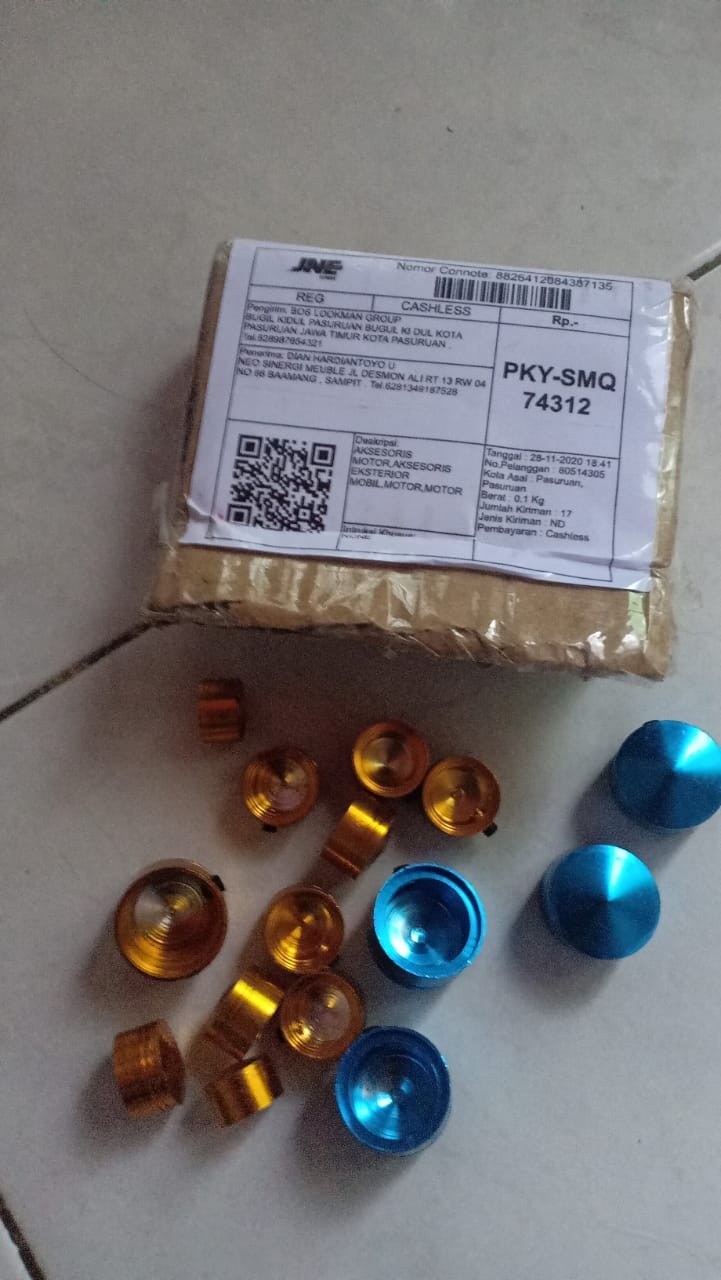Terlaris Tutup Baut Monel Ukuran 19 Mm Tutup Baut Warna Variasi Racing Anodez Body Murah Ass Roda L