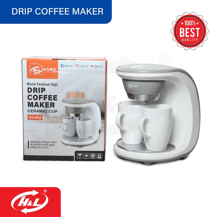 HL Drip Coffee Maker Ceramic Cup Mesin Pembuat Kopi HS602 HS 602