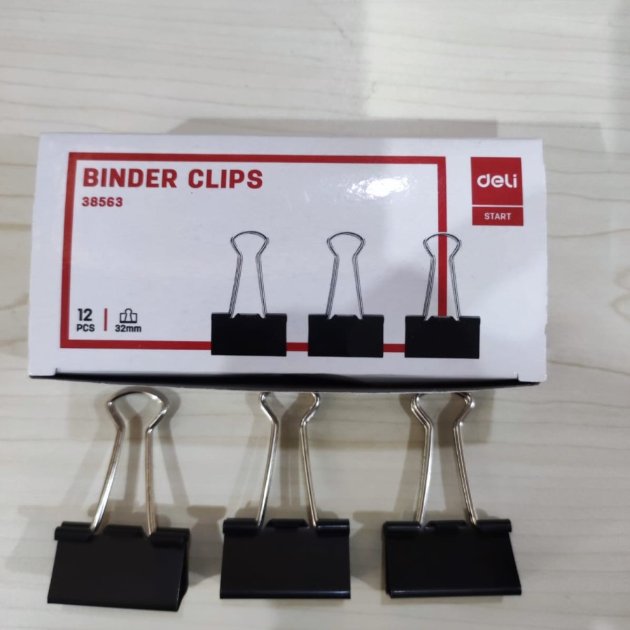 

Deli Binder Clip Klip Kertas Penjepit Kertas 51mm Paper Clip Klip Kertas