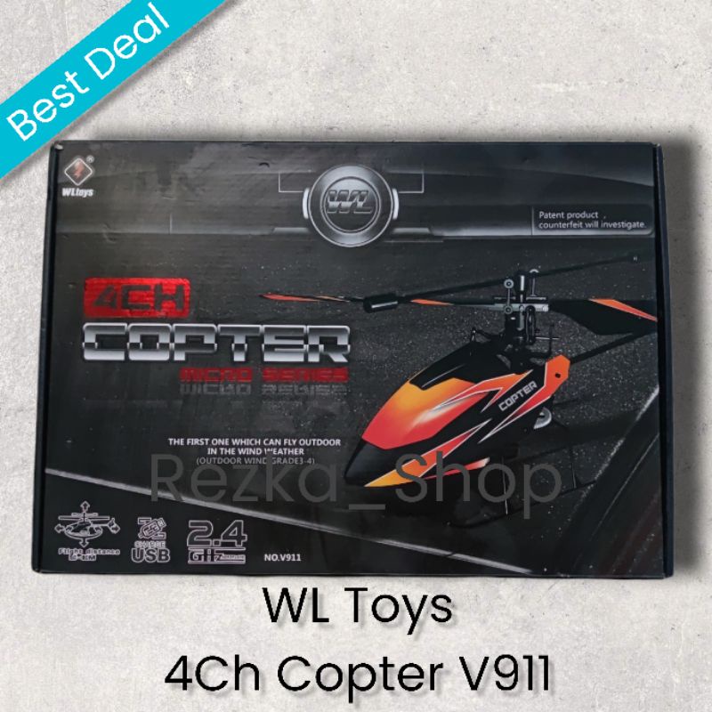 RC Helicopter 4Ch WL Toys V911 Second (Battery Drop/Rusak)