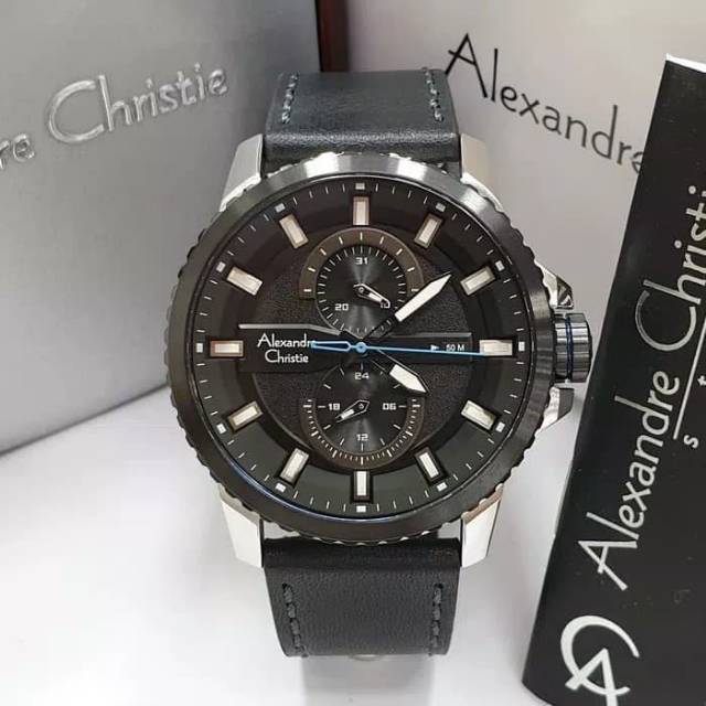 JAM TANGAN ALEXANDRE CHRISTIE AC 6507 silver black