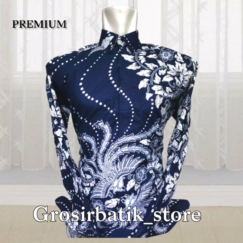 BAJU BATIK COUPLE AYAH DAN ANAK lengan panjang premium katun furing executive