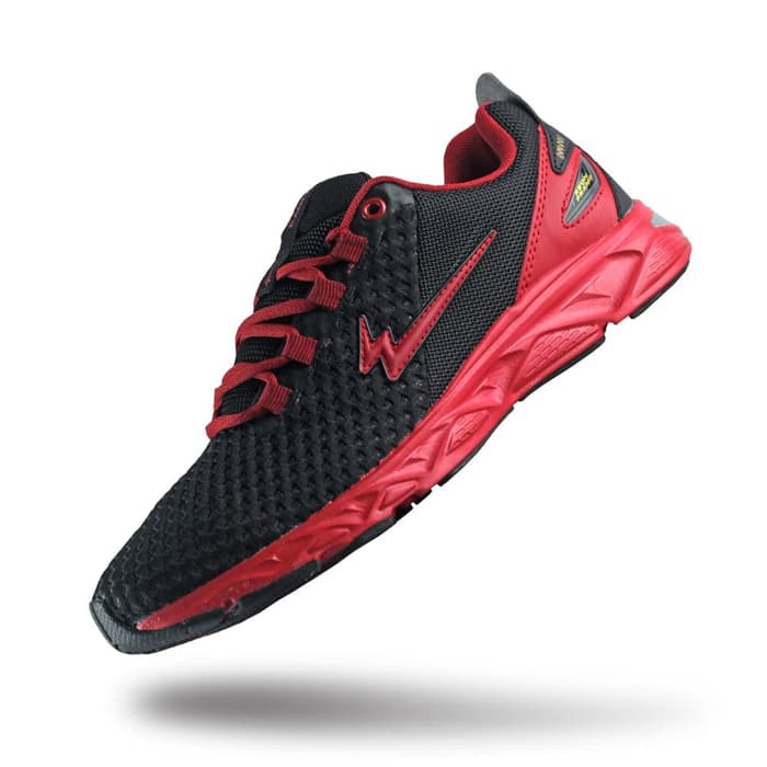  Sepatu  Eagle  Scope Hitam Merah Running Shoes Shopee 