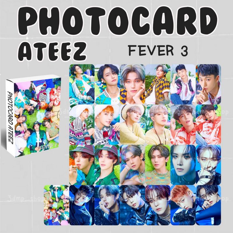 [25 lembar] lomocard lomo photo card kartu Photocard Ateez Fever Dreamers movement