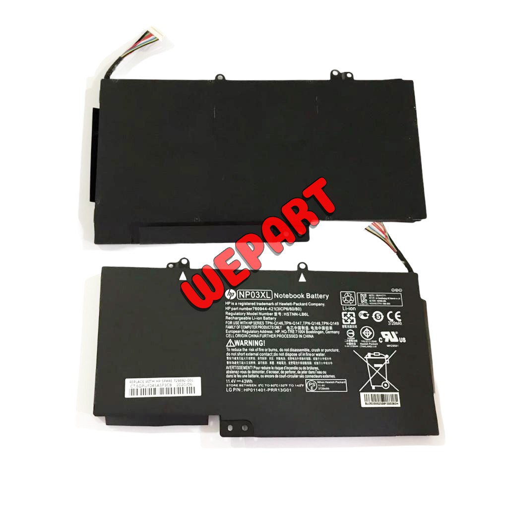 Baterai Original Laptop HP PAVILION X360 13-A010DX HSTNN-LB6L NP03XL