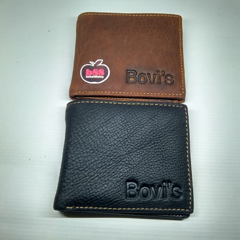 Dompet kulit 3 dimensi Bovis 5022 polos / Dompet pria lipat / Dompetkulit murah