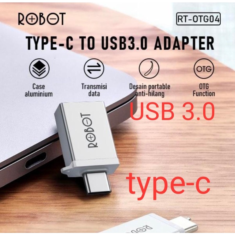 OTG Adapter Type-C to USB 3.0 Small &amp; Portable Robot RT-OTG04