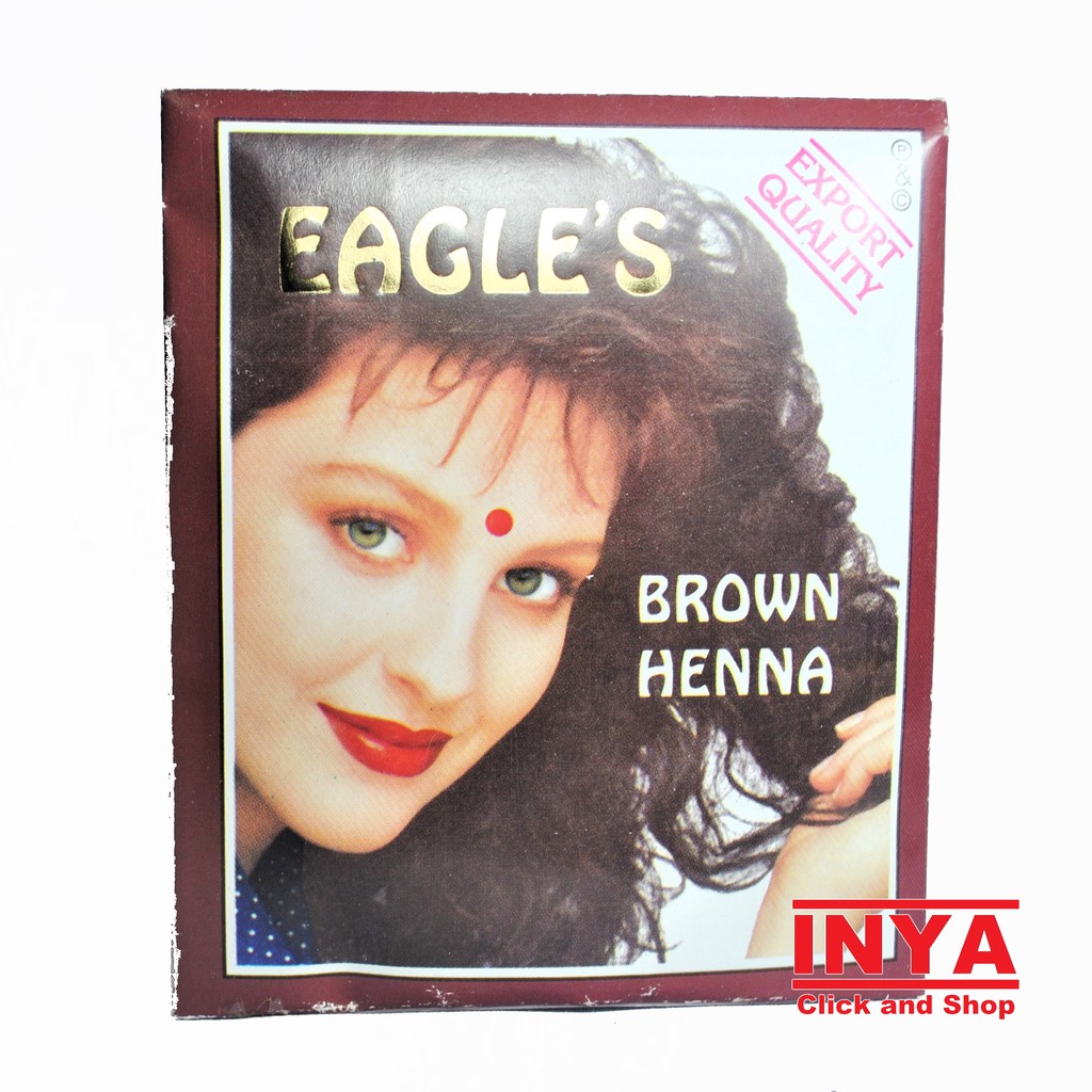 EAGLES BROWN HENNA HAIR DYE 10gr Sachet - Semir Rambut Coklat