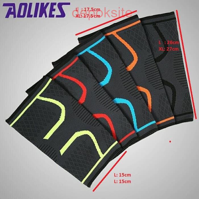 Aolikes 7718 Knee Pad Braces Elastis Nylon Sport Pelindung Lutut KneePad Deker Lutut Aolikes