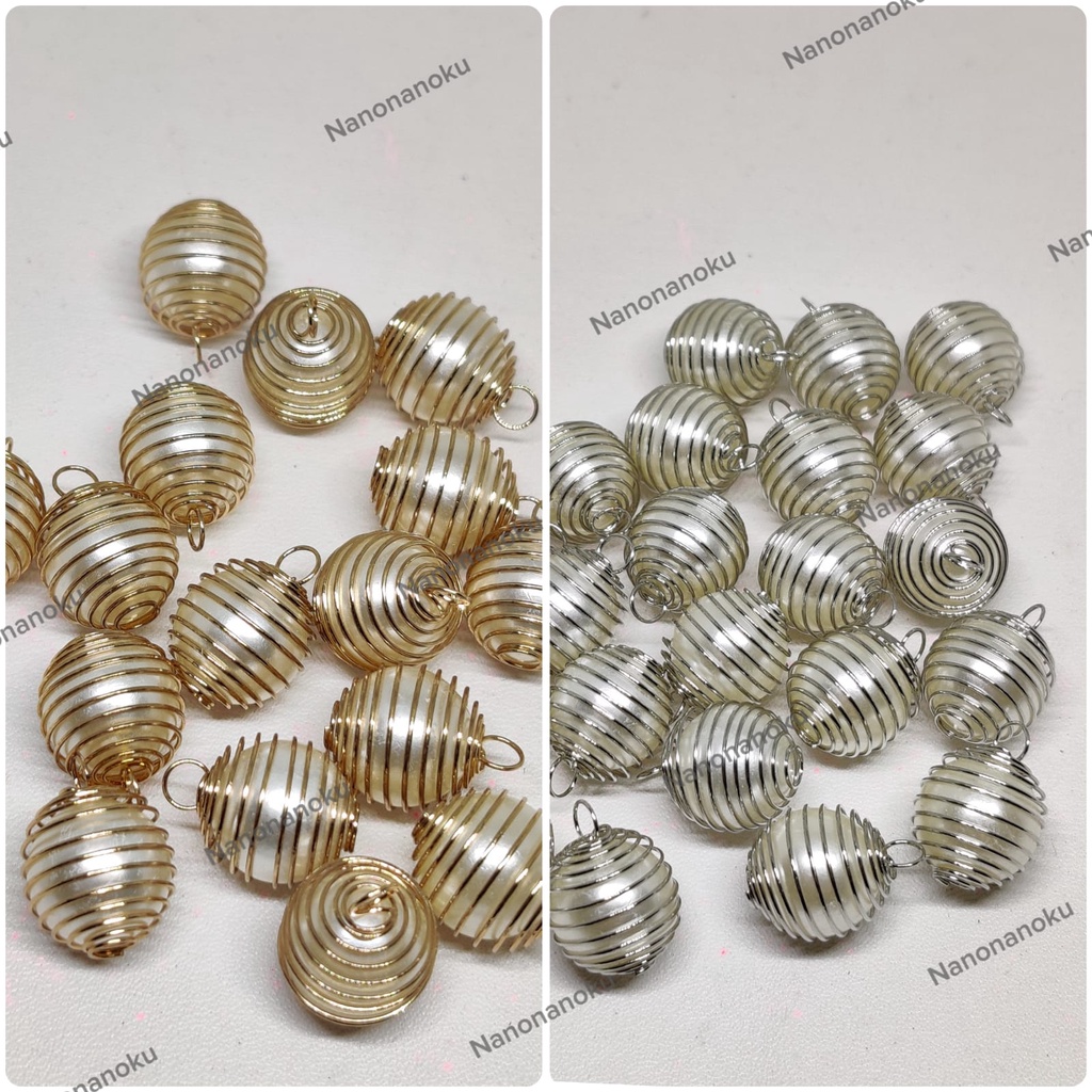 [20 buah] Hiasan Mutiara Spiral Anting Bros Juntai