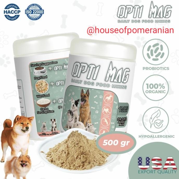 OPTI MAG dog 500g multivitamin penambah napsu makan bulu indah anjing