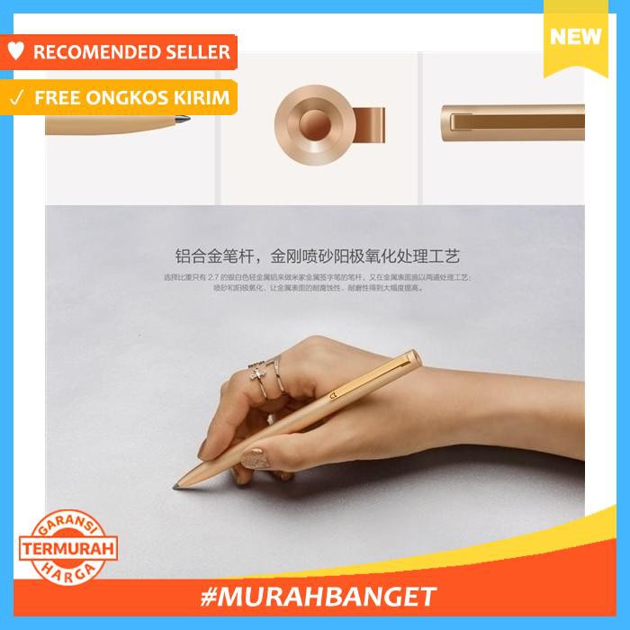 

Pulpen - Xiaomi Mi Aluminum Rollerball Pen / Metal Signature Pen Gold / Silver Perak - Alat Tulis