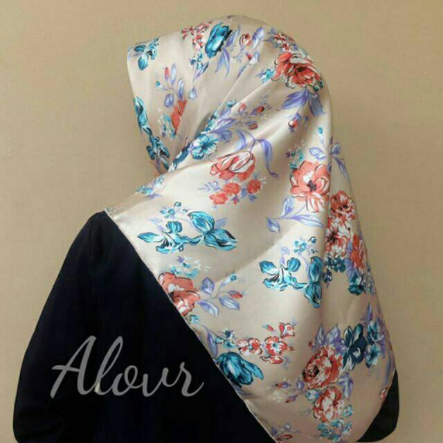 Jilbab satin motif