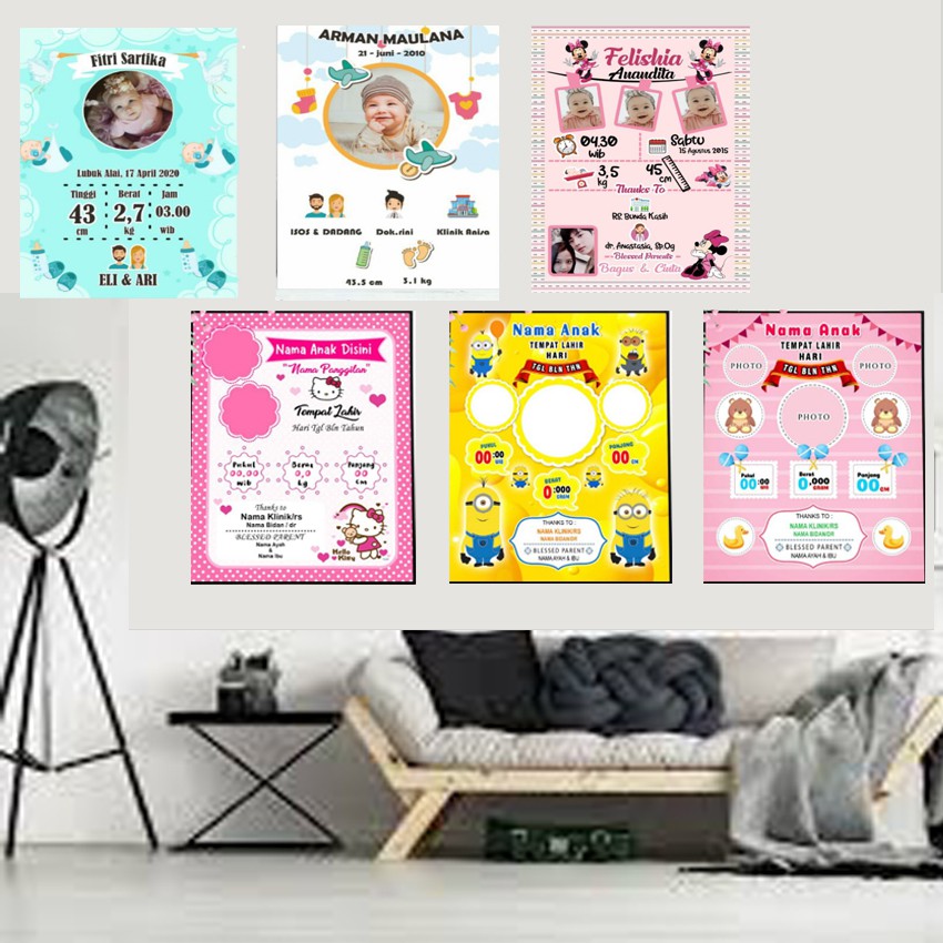 grosiramanah - biodata baywalldecor hiasan dinding photo gift kado bayi baru lahir new born termurah