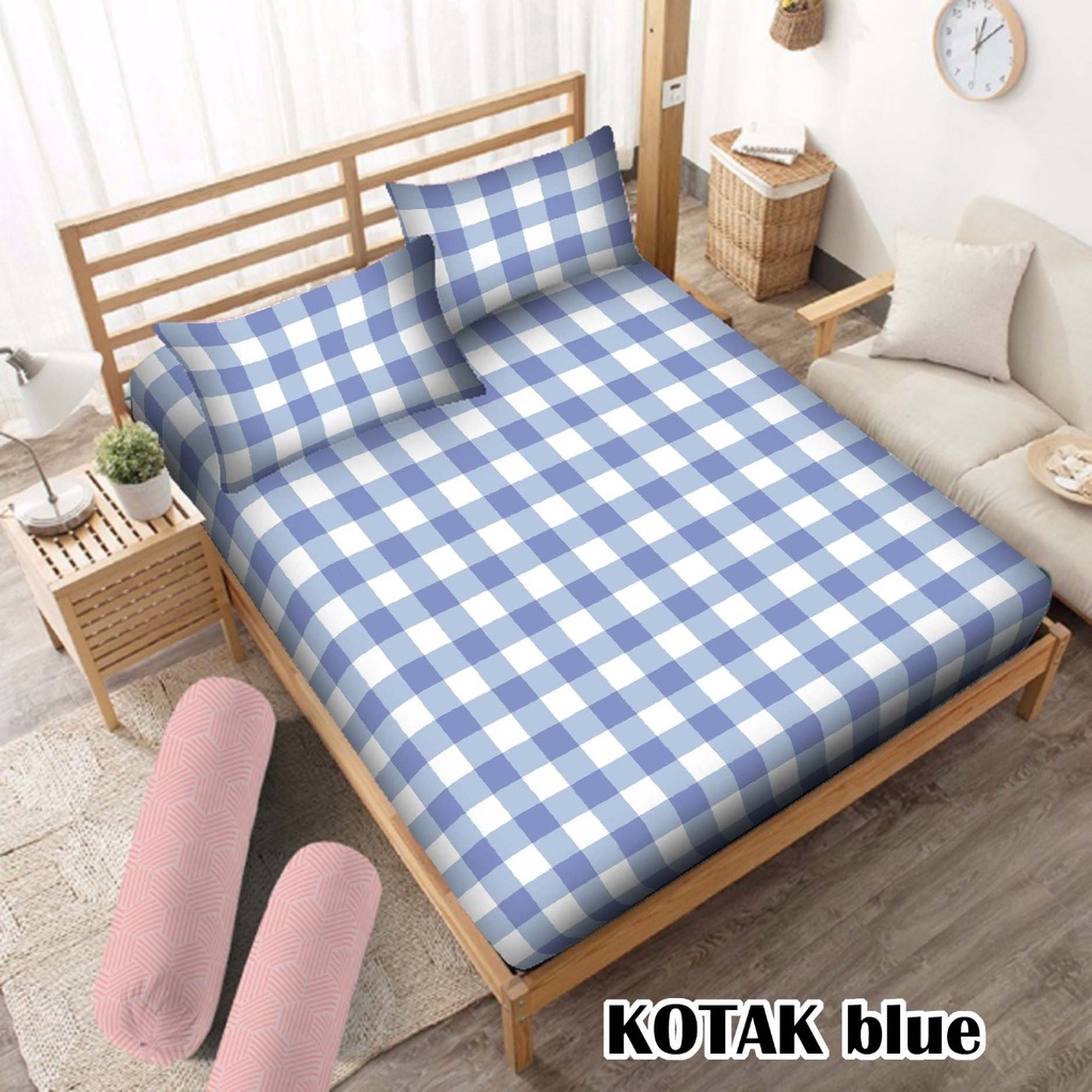 SPREI KOTAK EMILY TERBARU TERLARIS TERBESTSELLER ANTI LUNTUR UKURAN 180X200 BISA BAYAR DI TEMPAT