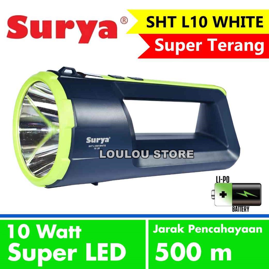 Senter Emergency LED Surya SHT L10W L 10W Senter Surya LED L10W