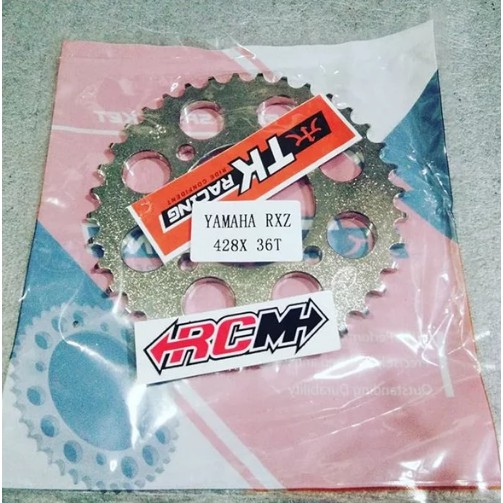 GER GEAR BELAKANG RXZ RXKING RX KING JUPITER VEGA DLL 428X36 428X37 428 x 36T 37T 36 37 ORI ORIGINAL TK RACING