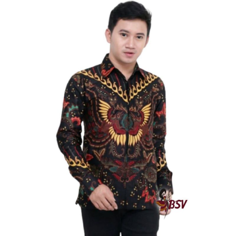 Batik Pria Lengan Panjang Terbaru Motif Kenongo Hrbo Terlaris